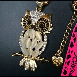 Betsy Johnson Owl Necklace